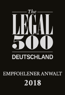 The Legal 500 Deutschland | Empfohlener Anwalt 2018